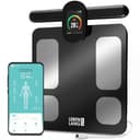 LEBENLANG Fitness Körperfettwaage mit Handsensoren - Großer Display & App Connect I 29 Messwerte bis 180 Kg I Körperwaage Waage mit Körperfett & Muskelmasse I Personenwaage Körperanalysewaage Scale - 1