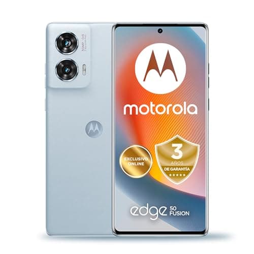 Motorola Edge 50 Fusion 8/256GB, 3 años de garantía, Pantalla sin límites de 6,67” y Dolby Atmos®, Sistema de cámaras Ultra Pixel de 50 MP, Carga TurboPower™ de 68 W (Incluido), Dual SIM. Azul
