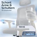 CLOUVOU BrightSeat Bürostuhl Ergonomisch [TESTSIEGER] Schreibtischstuhl 100% individuell einstellbar | Büro Stuhl & Gaming Stuhl | Computerstuhl Home Office Chair Ergonomic | Drehstuhl 150 kg - 3