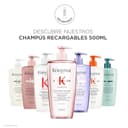 Kérastase Densifique Femme, Champú Densificante, Aumenta el Volumen, Corporiza y Revitaliza la Fibra, Enriquecido con Ácido hialurónico y Glucopéptidos, Cabello Fino y Debilitado, Bain Densité, 500 ml - 6