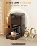 oneisall Automatic Cat Feeder with Stainless Steel Bowl, 3.5L Cat Feeder with Timer ,Pet Food Dispenser for 1-6 Meals a Day, Dry Food Auto Feeders for Cats Dogs - 8