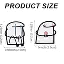 COYUN 2 Pcs Spille Zaino, Spille Smaltate, Creative Distintivi Satirici Divertenti, Funny Enamel Pin Metal Personalizzata Spilla, Piccole Spille, Per Zaini, Cappelli e Decorazioni Di Abbigliamento - 4