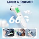 Viproud Fieberthermometer für Babys Kinder Erwachsene, Kontaktloses Stirnthermometer, Digitales Infrarot Thermometer mit sofortigen genauen Messwerten, Fieberalarm, LCD-Anzeige und 35 Speicherabruf - 7