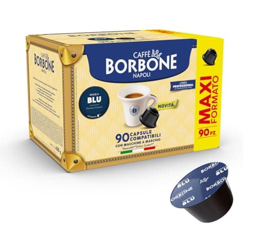 Caffè Borbone Mezcla de Café Azul - 90 cápsulas - Compatibles con las Máquinas de Café de la marca Nescafè®* Dolce Gusto®*