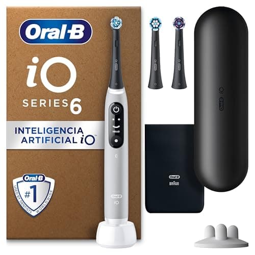 Oral-B iO 6 Cepillo De Dientes Eléctrico Gris, 3 Cabezales, 1 Estuche De Viaje, Diseñado Por Braun