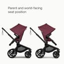 Bugaboo Fox 5 Renew All-Terrain Stroller, 2-in-1 Baby Pushchair, Full Suspension, Easy Fold, Extendable Toddler Seat, One-Handed Manoeuvrability, Black Chassis and Dark Cherry Canopy - 6