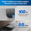 ECOVACS DEEBOT X5 OMNI Robot Aspirapolvere Lavapavimenti con Stazione All-in-One, 12800Pa, Anti-grovigli, TruEdge Taglio Adattivo Bordi, Lavaggio Mocio ad Acqua Calda a 70°C, Sollevamento Mop 15mm - 2