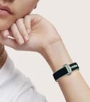 REBANDACE Strap for Omega x Swatch MoonSwatch Watch 20mm,Folding Buckle Omega X Swatch Moonswatch Speedmaster Replacement Strap,Curved No Gap Moonswatch Swatch strap for Men Women (Black) - 5