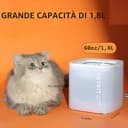 PETKIT CYBERTAIL Fontanella per Gatti, Pompa dell'Acqua Senza Fili,25dB Silenziosa,Fontanella per Cani,3.0 Aggiornare l'elemento Filtrante,1.8 L（Non Base Wireless） - 7