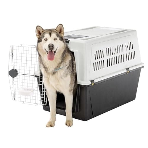 Ferplast Trasportino per cani di taglia grande ATLAS 70, Box per Trasporto Cani grandi, ciotola e accessori inclusi, Chiusura di sicurezza, Griglie per l'aerazione, 68,5 x 101 x h 75,5 cm