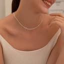 Meteorstarry Silberkette Damen 925 Ohne Anhänger,Layering Doppelte Kette Silber,Personalisiert Halskette Wasserfester Boho Schmuck Jewellery für Frauen Mädchen Freundin - 4
