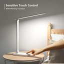 Lepro Desk Lamp, LED Desk Lamp with Power Adapter, 9.2W 800lm, Dimmable Desk Lamps Office, 5 Brightness Levels x 5 Colour Modes, Touch Control, Suit for Office, Study, Bedroom, Nails, Reading, White - 3