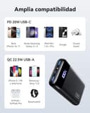 INIU Power Bank, 22.5W 20000mAh Bateria Externa Carga Rapida, Bateria Portatil PD3.0 QC4.0, Powerbank USB C Input & Output Compatible con iPhone 17 16 15 14 13 12 Pro MAX Mini Samsung Xiaomi Huawei - 5