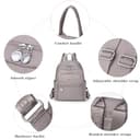 KESUDE Rucksack Damen Klein Rucksacktasche Wasserdicht Schultache Cityrucksack Daypacks Nylon Casual Rucksackhandtaschen Backpack Schulrucksack für Damen Frauen Alltag Schule Travel Arbeit - 5