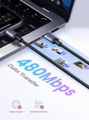 UGREEN USB-C to USB C Charger Cable 100W Fast Charging 1M Type C to C Cable Compatible with MacBook Pro M4, iPad Pro 2025, iPhone Air/17/16, Galaxy S25 Ultra, Dell XPS, Surface Pro 9, Pixel 9 - 5