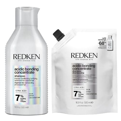 Redken Acidic Bonding Concentrate Bond Repair Shampoo 500ml & Refill Pouch 500ml Duo