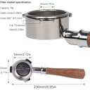 CAPFEI Portafiltro sin fondo, 54 mm, compatible con Sage/Breville Barista Express, Pro, Touch e Impress | Hebilla en T Mango de nogal - 4