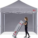 MasterCanopy Heavy Duty Pop-up Gazebo tent with Sidewalls (3x3M, Grey) - 1