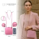 Lusso in pelle Genuine Italian Leather Handbag with Detachable Straps - Handmade Leather Crossbody Bag - Elegant Women's Handbag (Chocolate) - 2