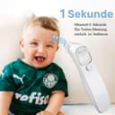 Berrcom Fieberthermometer Kontaktlos Stirn-und Ohrthermometer Digitales Medizinisches Thermometer Infrarot Stirnthermometer für Baby, Erwachsen mit Fieberalarm, Sofort Ablesung, °C/°F Schalter - 5