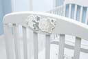 Foppapedretti, Piccoli Amici, cuna con barandilla regulable, 131 x 71 x 105 cm, 25 kg, blanco - 6