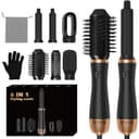 Hair Styler 6 in 1, Airstyler Haarstyler Set mit Rundbürstenföhn, Warmluftbürste, Airflow Lockenstab Automatisch, Haartrockner, Haarglätter Bürste für Glätten, Trocknen, Volumen, Locken - 1