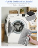 KSIIA Cama para Perros Grandes Ortopédica, Colchón Perro Lavable, Colchoneta Perro Impermeable, Dog Bed con Funda Extraíble, Gris, 104x68x8cm - 5