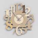 Giallobus - Reloj premium - Carved - Madera de MDF - Premium 30x30‎‎cm - 16 - Grain - Artesano Made in Italy - Silencioso - Idea de regalo - Doble nivel moderno - 1