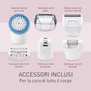 Panasonic ES-EY90 Epilatore Bagnato e Asciutto, Doppio Disco con 60 Pinzette, Testina Flessibile Pivotante a 90°, 3 Impostazioni di Velocità e Luce LED, 30 Minuti di Funzionamento, Testina Rasoio - 6