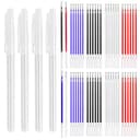 MEISO Bolígrafo Borrable de Calor Rotuladores de Tela Borrables 4 Colores de Marcadores Borrables con Calor con 52 Recargas para Cuero, Ropa, Costura, Confección - 1
