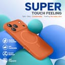 Miracase Magnetic for iPhone 17 Pro Case, Compatible with MagSafe, Integrated Silicone Camera Control Cover, 3.0mm Thicken Shockproof Drop Protection Phone Case for 17 Pro,Orange - 5
