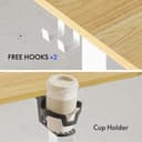 FLEXISPOT QE Pro - Scrivania sollevabile elettrica, 140 x 60 cm, tavolo sollevabile con 2 ganci, portabicchieri e organizer per cavi, 4 funzioni di memoria, standing desk per ufficio e casa e - 4