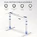 FLEXISPOT Height-Adjustable Desk, Electric Table Frame with 2 Powerful Motors, Super Load 160 kg, Triple Telescope, Memory Control, LED Height Display (Premium E6 White) - 5