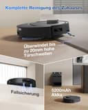ECOVACS DEEBOT T30C Omni Gen2, Saugroboter mit Wischfunktion, 25.000 Pa, OZMO Turbo 2.0 Wischen, ZeroTangle 3.0 Anti-Verheddern, TruEdge 2.0 Kantenreinigung, Omni-Station, 75°C Moppwäsche, Schwarz - 7