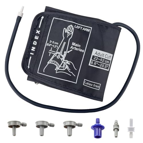 Bracciale Misuratore Pressione 22-52 cm, Misuratore di Pressione Sanguigna Bracciale Extra Large Bracciale Misuratore Pressione con 6 Connettore Compatibile con Maggior Parte Modelli