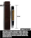 LN Roma Penna Roller Artigianale - Splendida a Sfera in Cromo-Legno Ulivo, Refill Inchiostro Nero, Elegante Professionale Fatta a Mano Con Confezione Regalo - 4