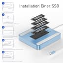 PULWTOP USB C HUB Für iMac 24" 2021/2023/2024, 7 In 1 iMac USB-Hub Für iMac M1/M3/M4, iMac Zubehör Mit USB C 10gbit/s,3*USB A,SD/TF-Kartenleser,Unterstützung Von M.2 NVME SSD(Nicht enthalten),Blau - 4