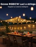Govee Catena Luminosa Esterno, 15M Lampadine LED RGBIC Bianco Caldo, Controllo APP WiFi con Alexa Luci da Esterno, IP66 Impermeabile, 111 Modalità di Scena, Adatto per Giardino, Balcone, Gazebo - 5