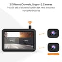 Cargoplay K7PRO Kit Telecamera Retromarcia Wireless Digitale supporta 2 telecamere, Telecamera Posteriore Segnale Stabile, Monitor HD da 5 pollici, Telecamera Auto Impermeabile IP68, Visione Notturna - 2