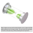 PATIKIL 25 Minutos Arena Temporizador, Arena Reloj con Plástico Cubierta Cuenta Regresiva Arena Vidrio para Juegos, Cocina, Fiesta Recuerdos Bricolaje Decoración, Verde Arenas - 3