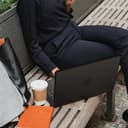 BlueSwan Cover compatibile con MacBook Pro 16 Pollici 2025 2024 2023 2021 Pro Max M4 A3186 A3403, M3 A2991, M2 A2780, M1 A2485 Bordo in TPU Cover Rigido Protettivo Antigraffio -(Bordo Nero) Nero Opaco - 8