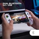 MARSGAMING MGPX, Gamepad Bluetooth 5.0 2-in-1, RGB Neon, Doppia Vibrazione e Funzione Turbo, Supporto Smartphone Fino a 6.8", Controller Compatibile con PC, Android, iOS e Console, USB-C, Bianco - 4