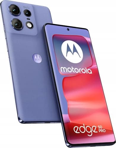 Motorola Moto Edge 50 Pro (Display 6.67''Super HD 144Hz, 50+13+10MP, 4500 mAh ricarica Turbo Power 125W, 12/512GB, Dual SIM, IP68, NFC, Android 14, caricatore da 125W ecover confezione), Luxe Lavander