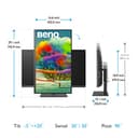 BenQ PD3205U 32 Zoll 4K Monitor für Grafiker, IPS, AQCOLOR-Technologie, 99 % sRGB, 99 % Rec. 709, Delta E ≤ 3, Werkseitig Kalibriert, Uniformity, 90W USB-C, HDMI, DP, KVM, Kompatibel mit MacBook - 9