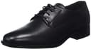 BOSS Mens Colby Derb Leather Derby Shoes with Signature Trims Size 5.5 Black - 1