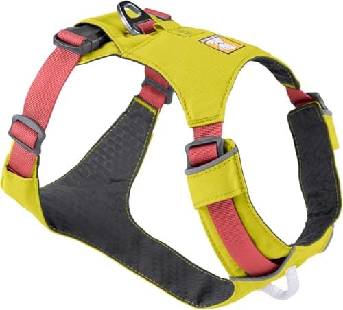 RUFFWEAR Hi & Light Dog Harness, No Pull Harness for Dogs Small, Medium Large & XL. Fully Adjustable Lightweight Harnesses with Aluminium Lead Attachment Portal & ID Bag, Lichen Green (XS, 43-56cm)