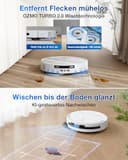 ECOVACS DEEBOT T50 PRO Omni Gen2 Saugroboter mit Wischfunktion, Ausfahrende Seitenbürste und Wischmopp, 21.000 Pa, Auto Zugabe von Reinigungslösung, Moppwäsche mit 75°C heißem Wasser, Ultradünn 81 mm - 5
