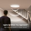 Yeelight LED Ceiling Light Motion Sensor, Waterproof Bathroom Ceiling Lamp Flicker-Free, Smart Lights Indoor 2000K-6000K Dimmable, Eye-Friendly Ceiling Light for Garage Shed Loft Bedroom Hallway - 3