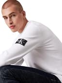 Calvin Klein Jeans Maglietta Maniche Lunghe Uomo Badge Waffle LS Tee Basic, Bianco (Bright White), M - 3