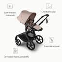Bugaboo Fox 5 Renew All-Terrain Stroller, 2-in-1 Baby Pushchair, Full Suspension, Easy Fold, Extendable Toddler Seat, One-Handed Manoeuvrability, Black Chassis and Desert Taupe Melange Canopy - 5